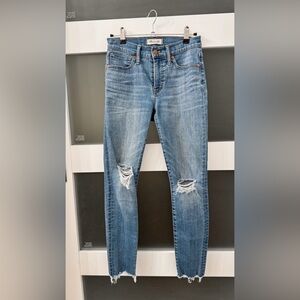 Madewell Light Blue Ripped Skinny Jeans